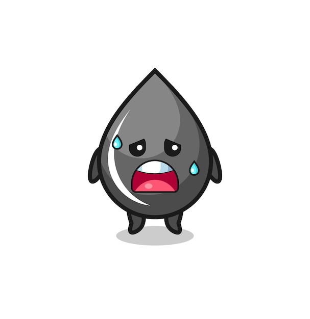 The fatigue cartoon of oil drop , cute design