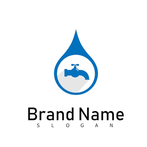 faucet water tap drop logo isolated