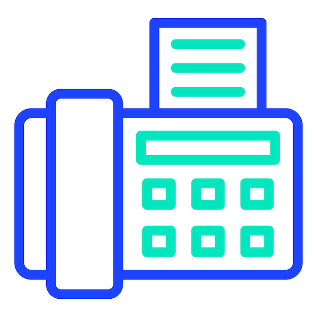 Fax Machine Vector Icon Design Illustration