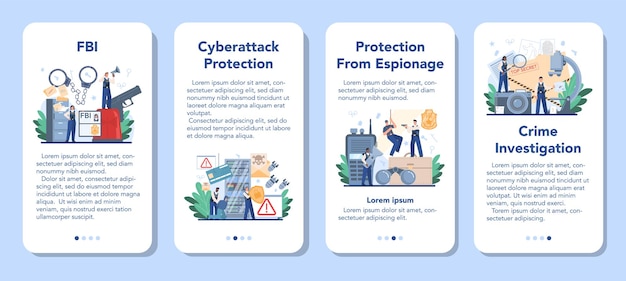 FBI agent mobile application banner set