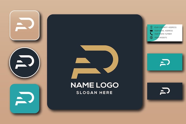 FD monogram logo template