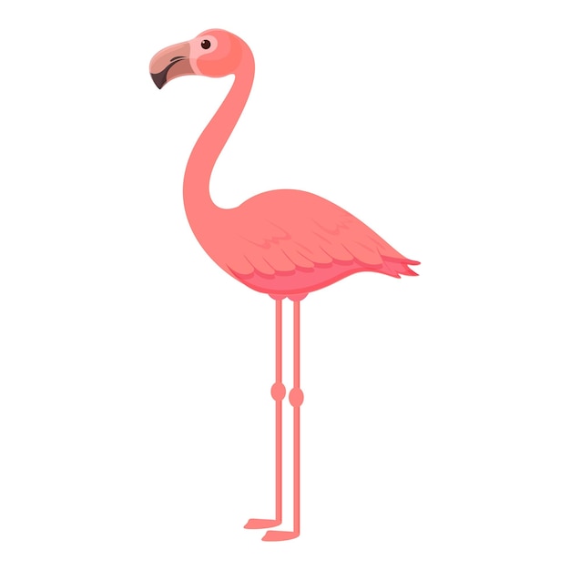 Feather flamingo icon cartoon vector Summer flamingo Cute pink bird