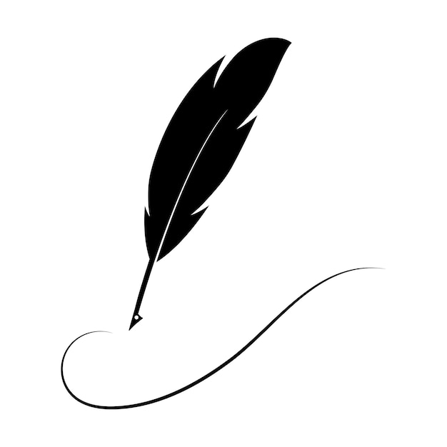 Feather ilustration logo vector template