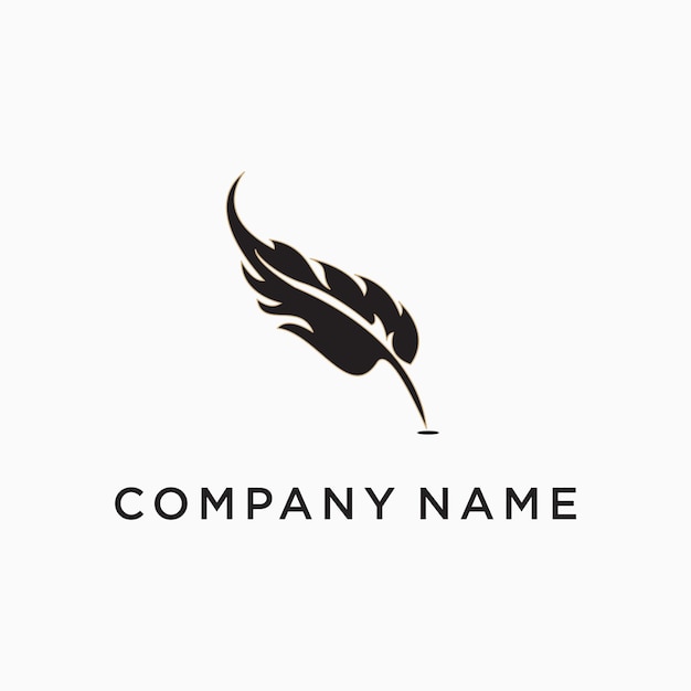 Feather Logo Design Template - Vector