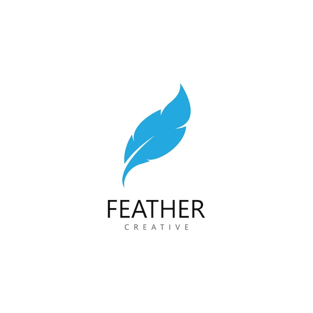 Feather logo icon vector template