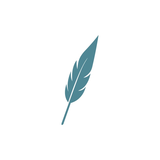 Feather logo template vector icon