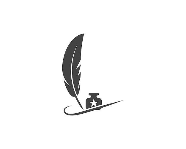 Feather pen Logo template