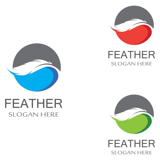 Feather pen Logo template