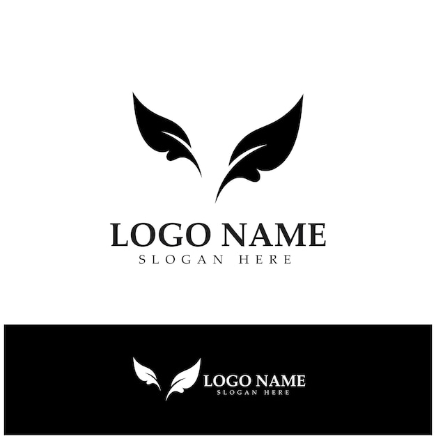 Feather pen write sign logo template app icons