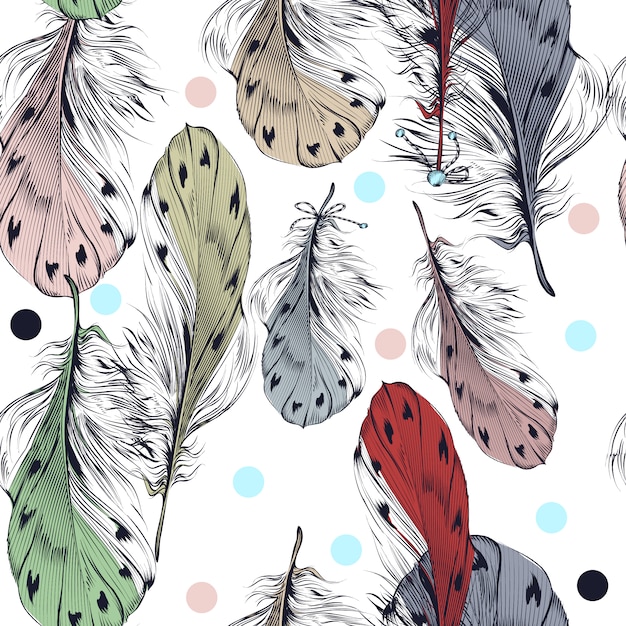 Feathers pattern background