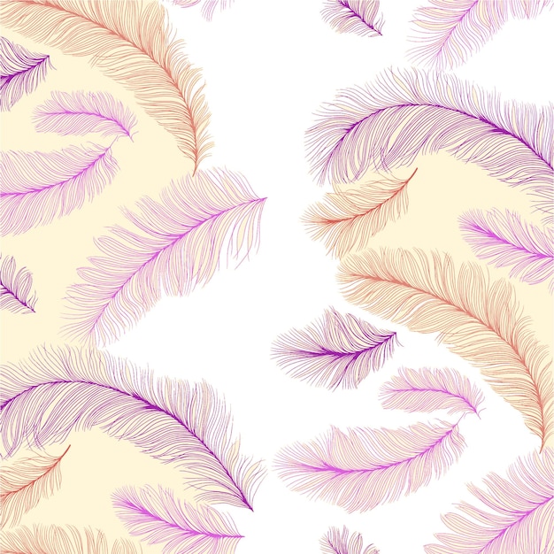 Vector feathers seamless pattern ready for textile orints for fabrics sheets and wrapping paper