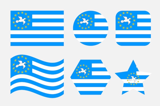 Federal Republic of Southern Cameroons flag simple illustration for independence day or election