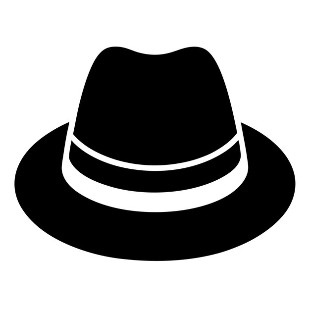 Fedora hat vector logo design vector illustration