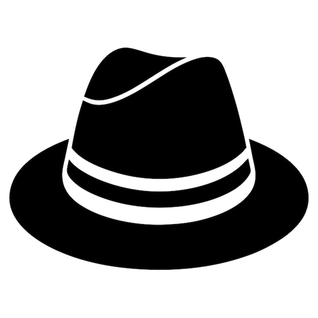 Fedora hat vector logo design vector illustration