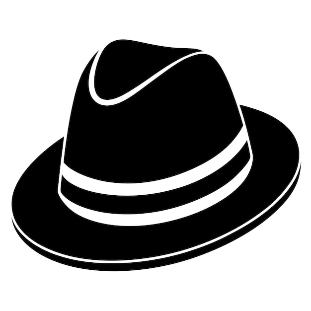 Fedora hat vector logo design vector illustration