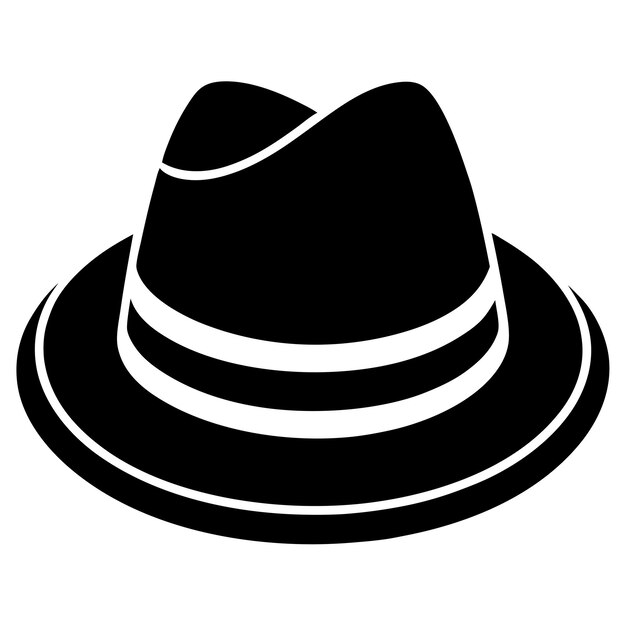 Fedora hat vector logo design vector illustration