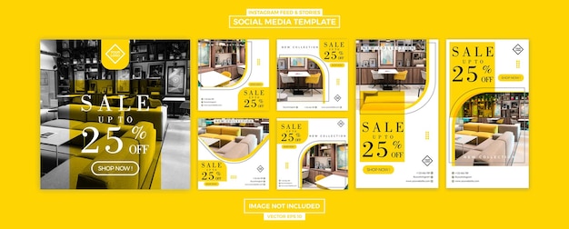 FEED AND STORIES IG DISCOUNT PROMOTION FURNITURE TEMPLATE DESIGN