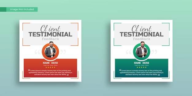 Feedback customer testimonial social media instagram post template