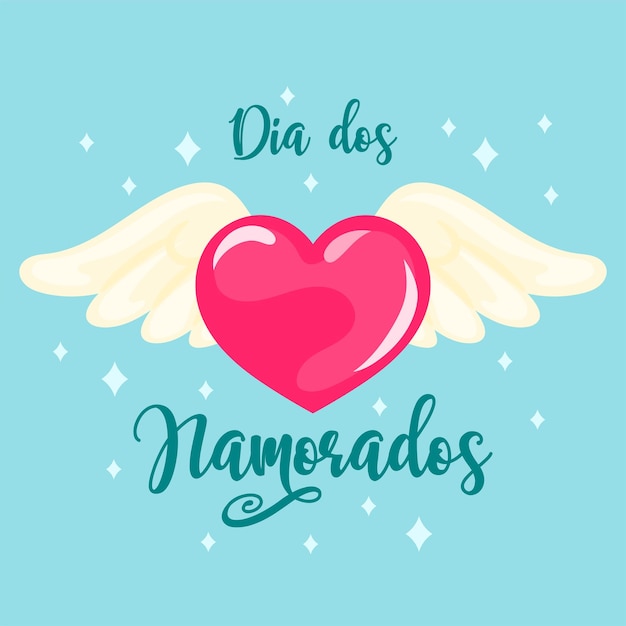 Feliz dia dos namorados greeting card