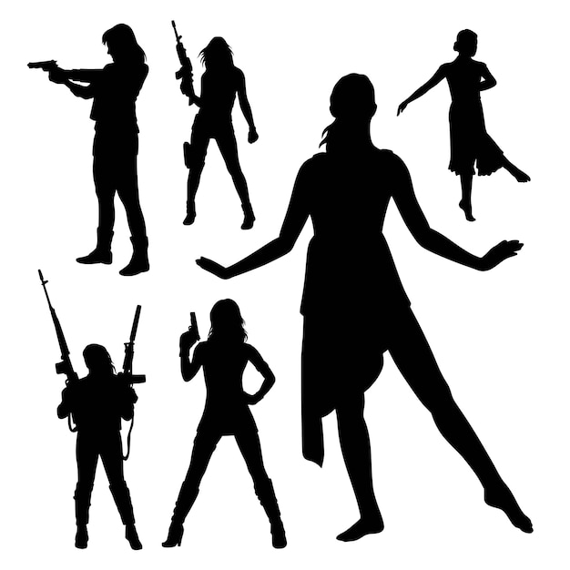 Female activity silhouette