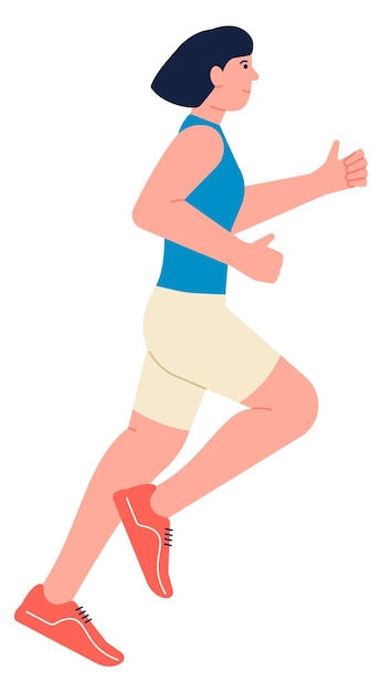 Female athlete exercise Woman running Person training for competition