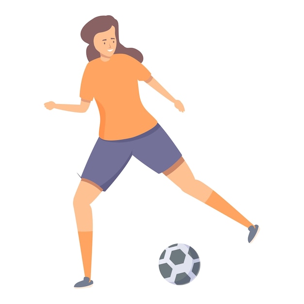 Female athlete is running with a soccer ball demonstrating agility and athleticism