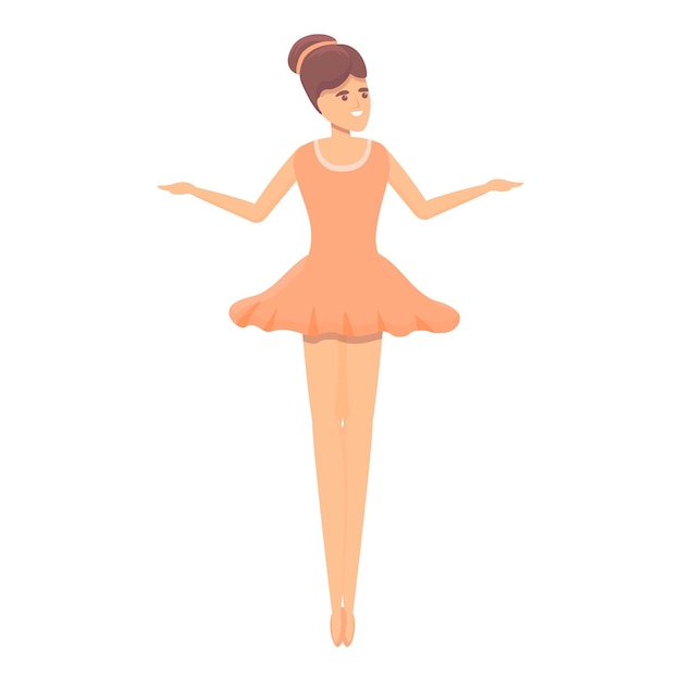 Female ballerina icon Cartoon of Female ballerina vector icon for web design isolated on white background