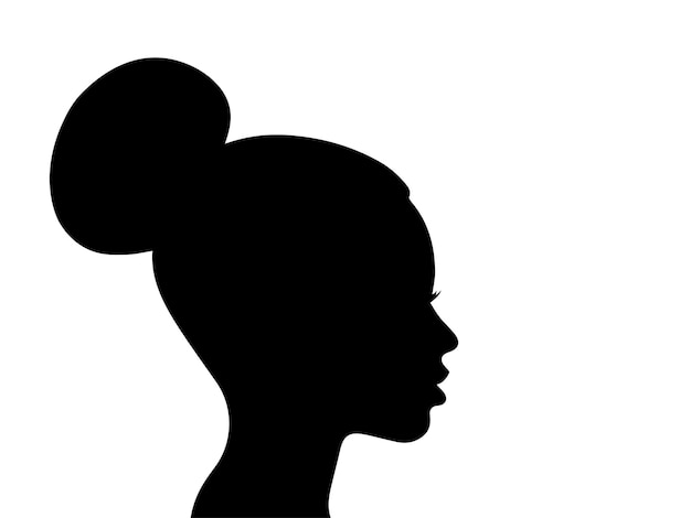 female black vector silhouette illustration