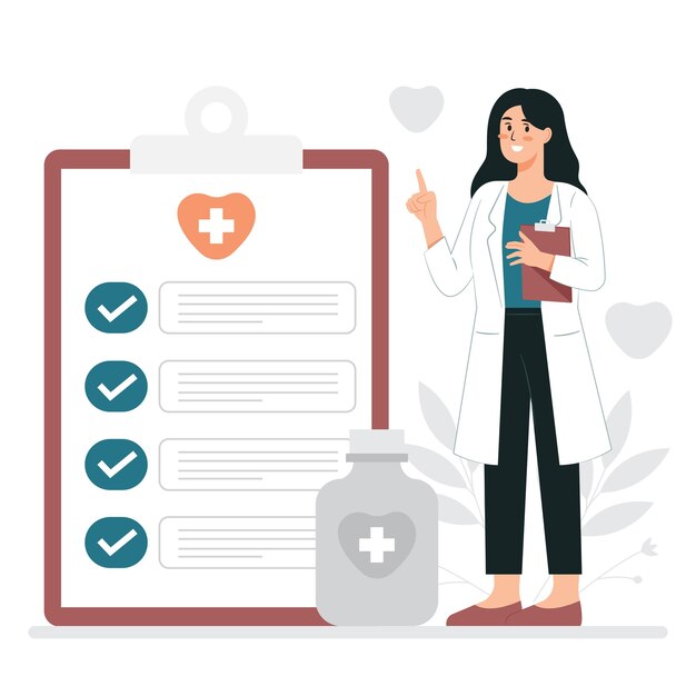 Female doctor character concept vector illustration