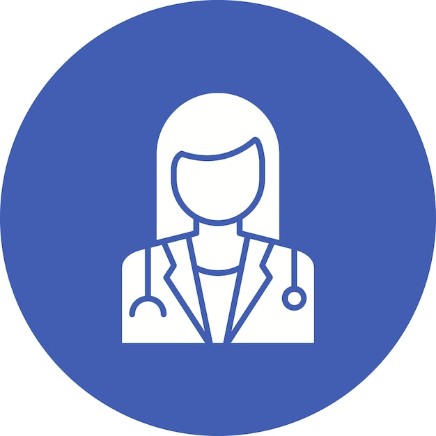 Female Doctor vector icon Can be used for Health Checkup iconset