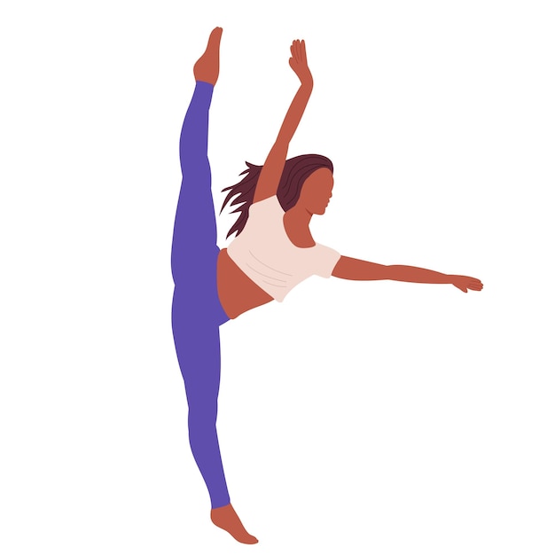 Female gymnast flat style isolated vector