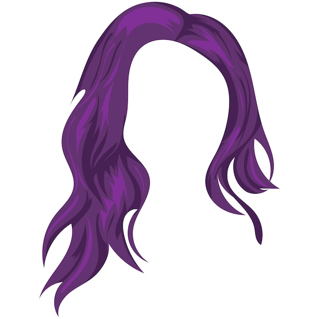 female hairstyle pattern purple color cascade for characters