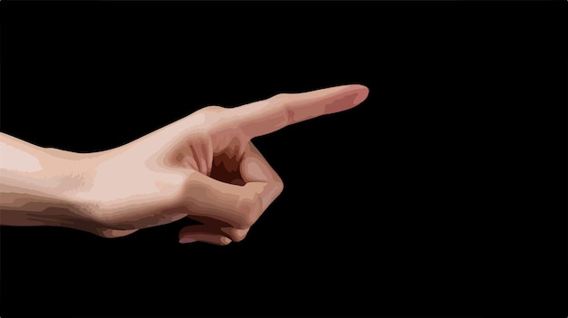 Female Hand Pointing Up in Gesture of Attention