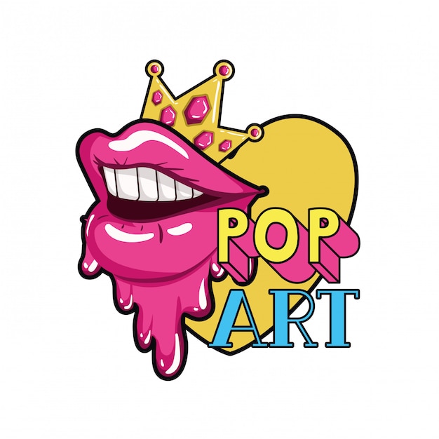 Female mouth dripping isolated icon