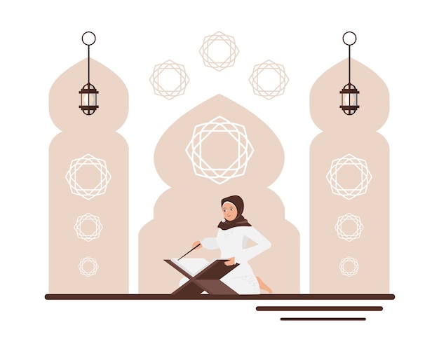 Female Muslim Reading AlQuran