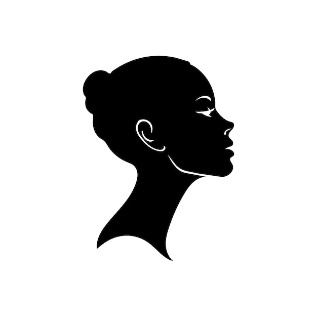 Female profile A profile of an africanamerican woman Black silhouette of a woman Beauty industry