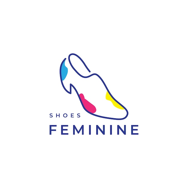 Female shoes business abstract logo design