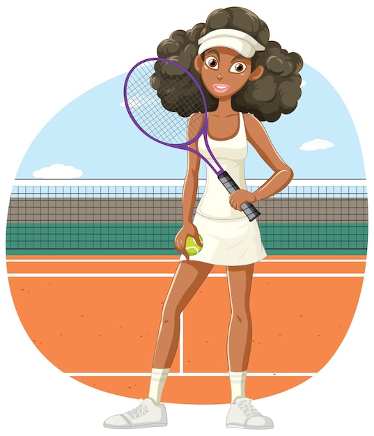 Female Tennis Player with Racket