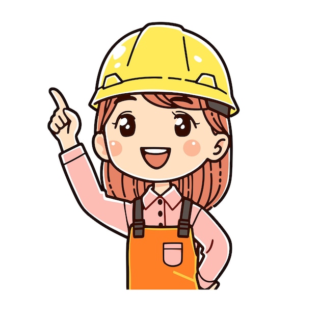 female worker avatar simple character vector Labor day