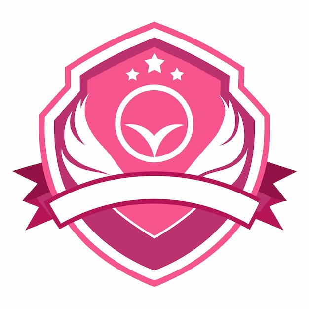 feminine badge logo design vector art and illustration