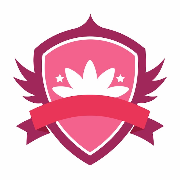 feminine badge logo design vector art and illustration