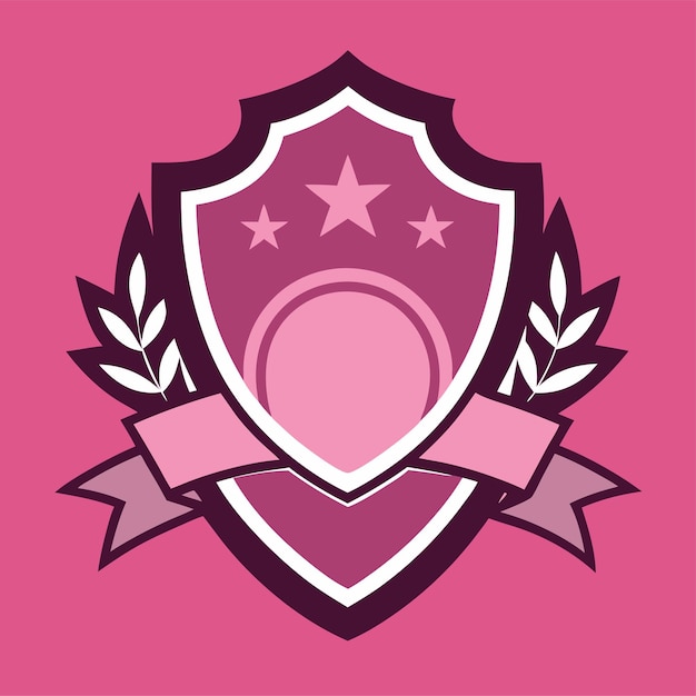 feminine badge logo design vector art and illustration