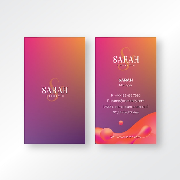 feminine business card template