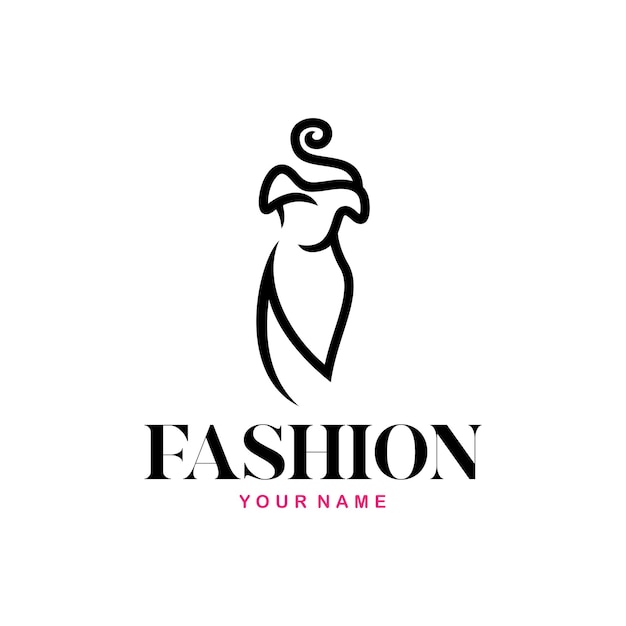 Feminine fashion logo template