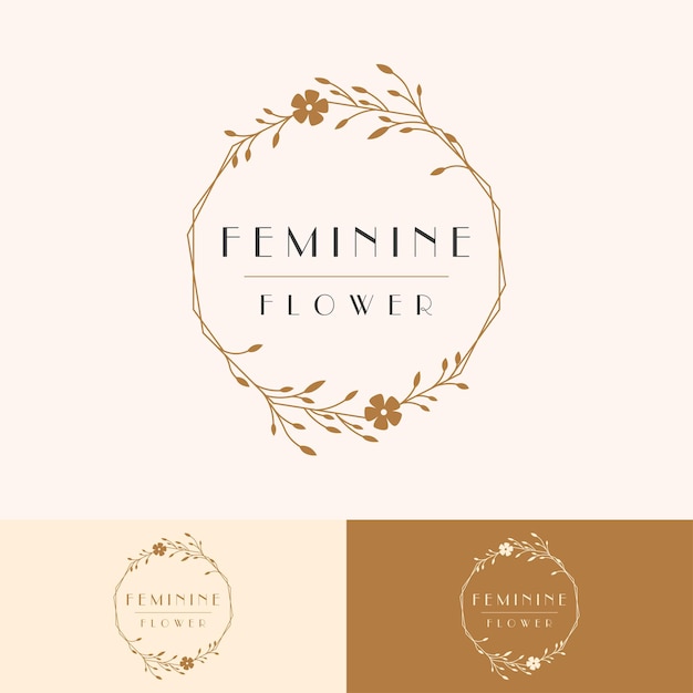 Feminine Flower frame template