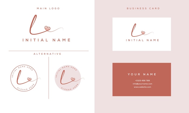 feminine signature l logo initial