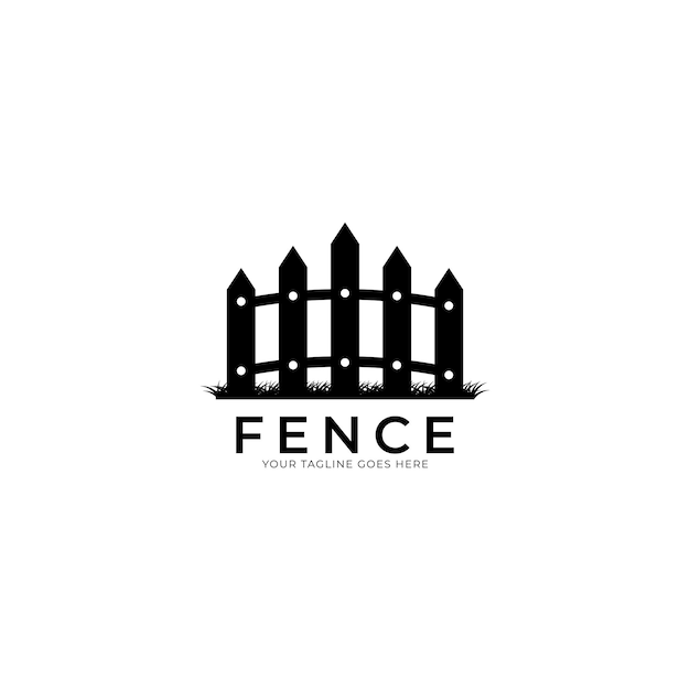 Fence design logo template illustration