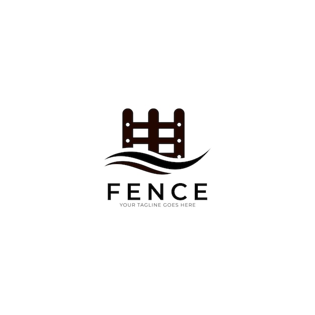 Fence design logo template illustration