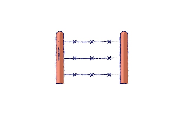 Fence hand drawn illustration