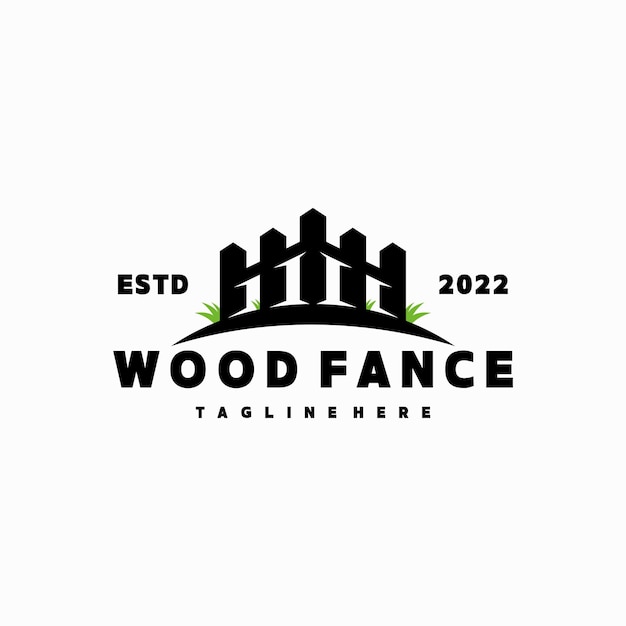 fence logo, wood fence logo, garden fence logo